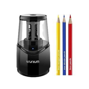 Electric Pencil Sharpener Color Black USB Powered Fast Sharpening
